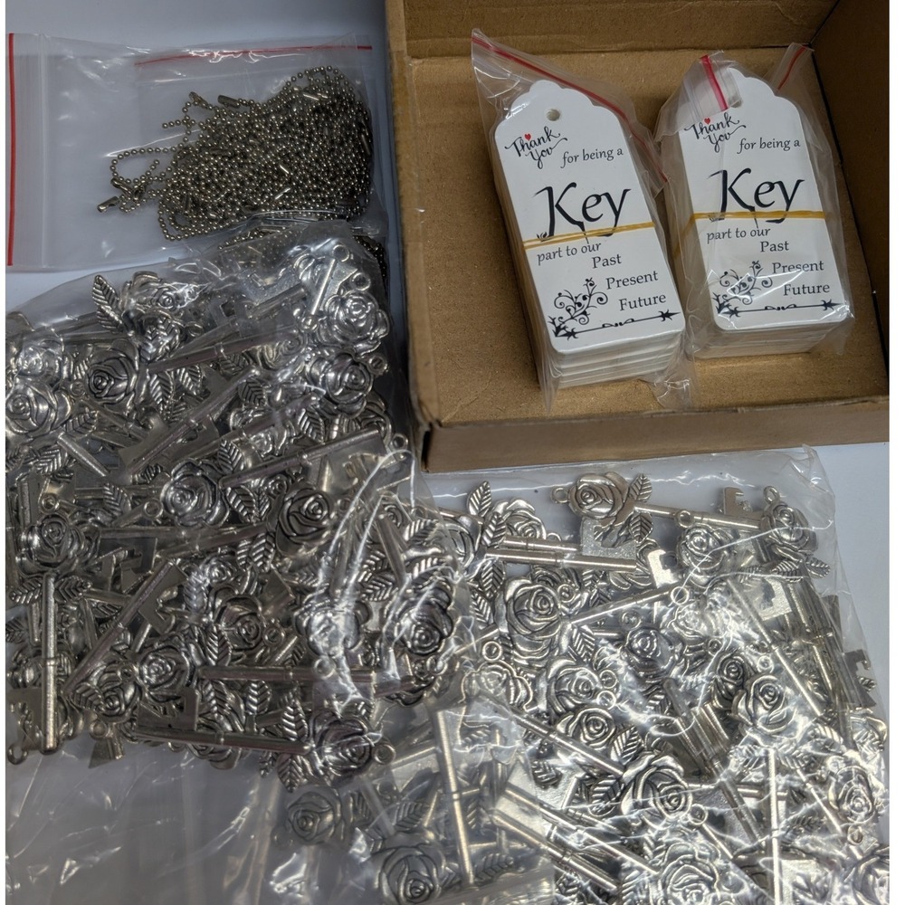 NEW Rose Key Bottle Opener Favors 100pc Silver New Wedding Party Souvenirs